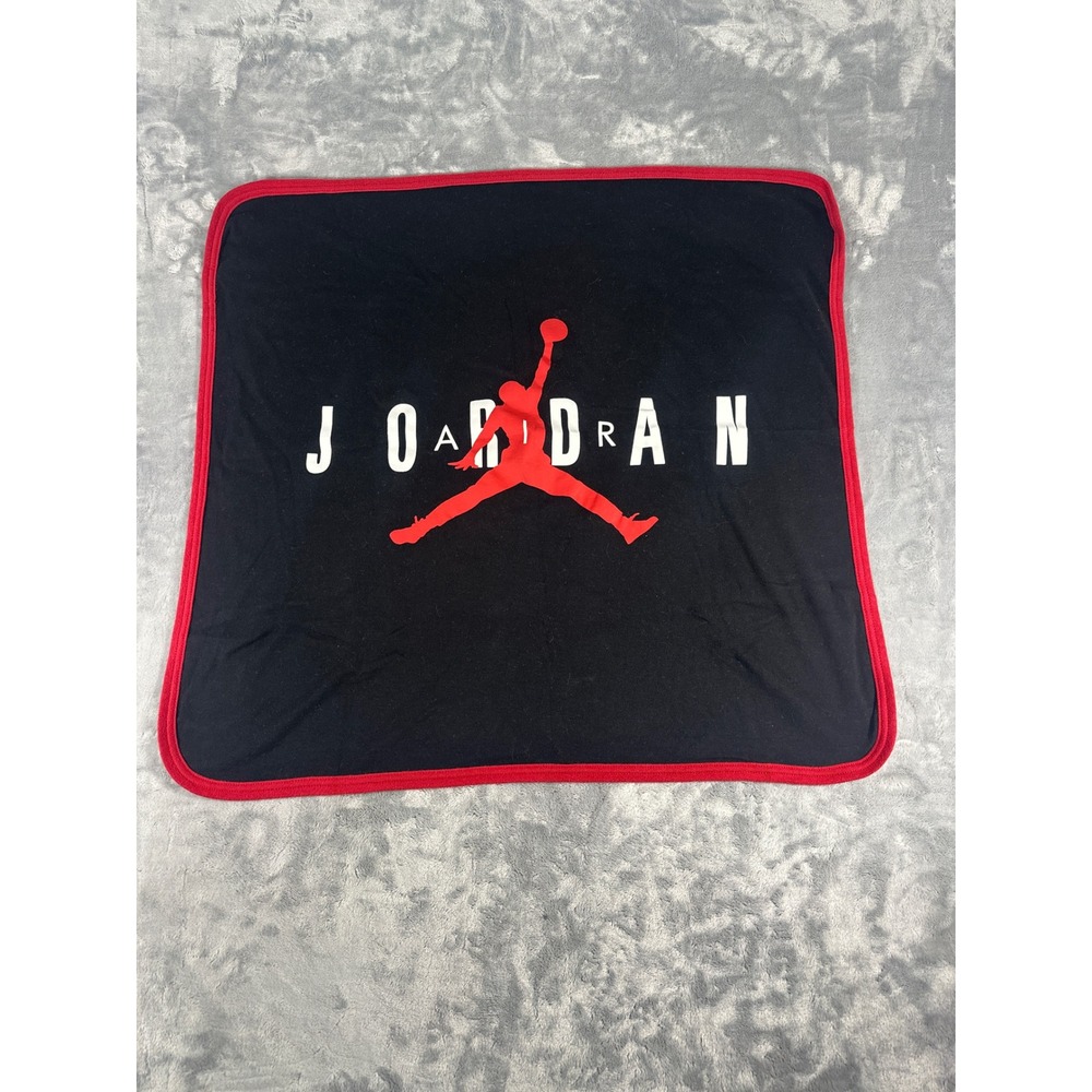 Jordan Jumpman Baby Blanket Black Red White Cotton 6-12M 0313-023-122